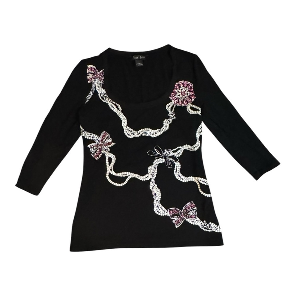 White House Black Market Embellished Top